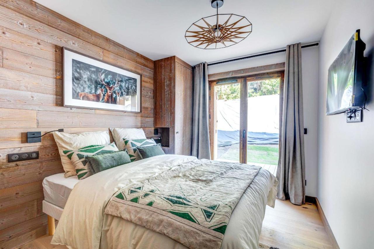 4-Room Apartment With Garden, Gym And Shared Spa Megève Esterno foto