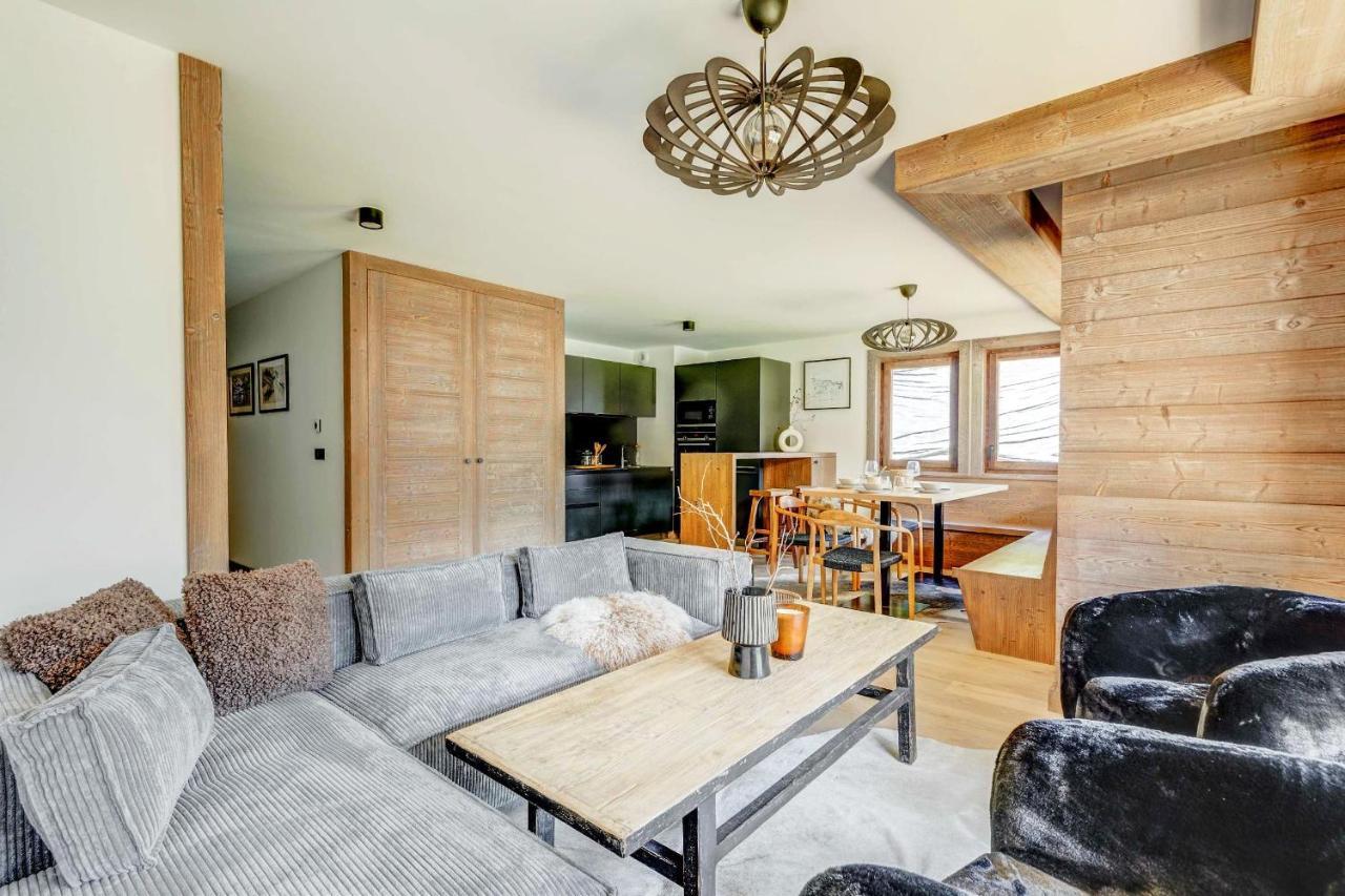 4-Room Apartment With Garden, Gym And Shared Spa Megève Esterno foto