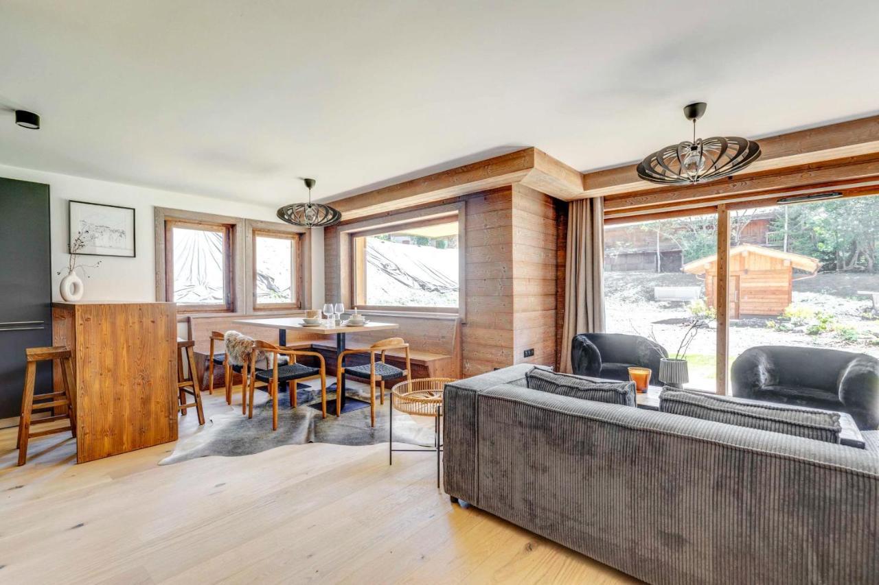 4-Room Apartment With Garden, Gym And Shared Spa Megève Esterno foto