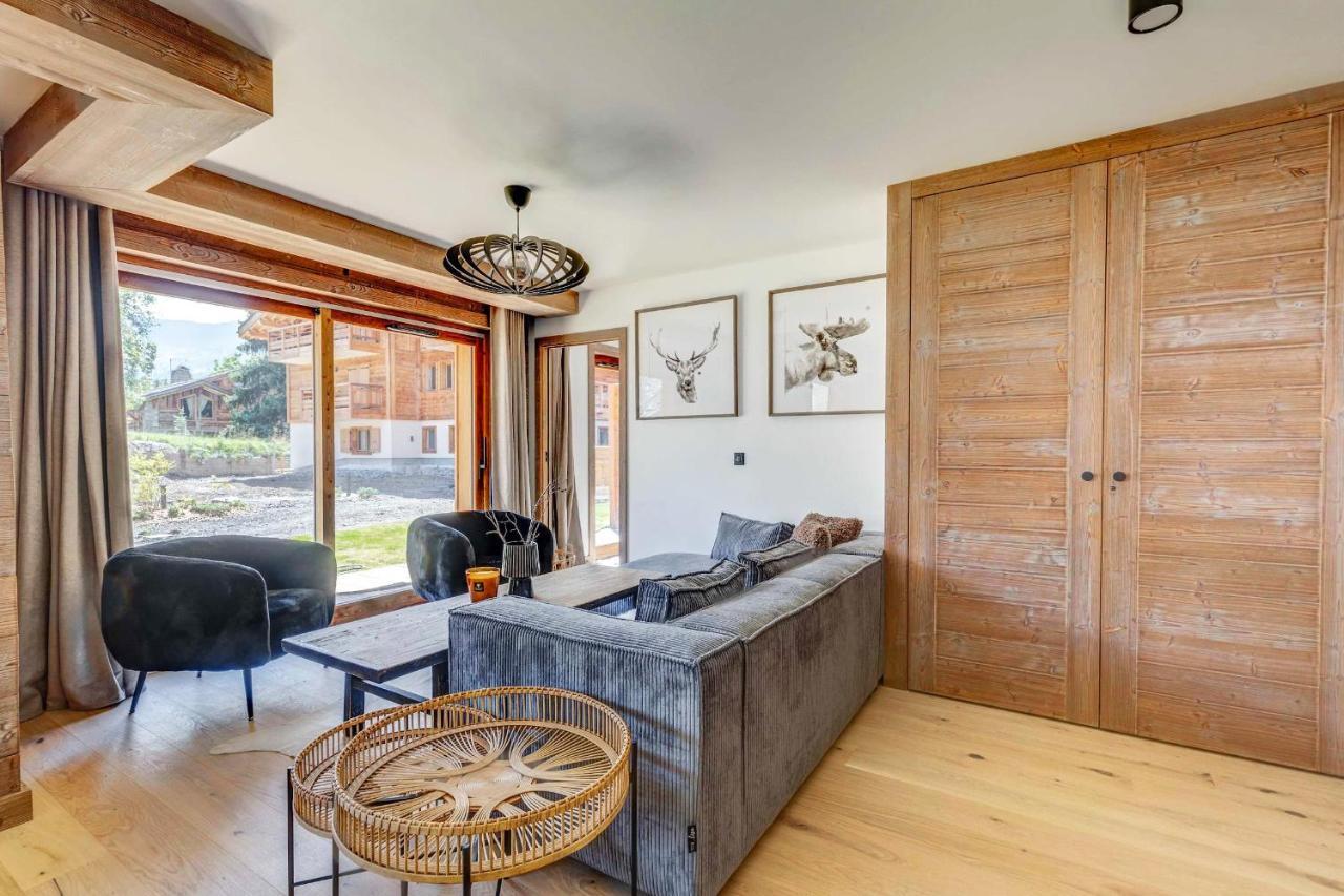 4-Room Apartment With Garden, Gym And Shared Spa Megève Esterno foto